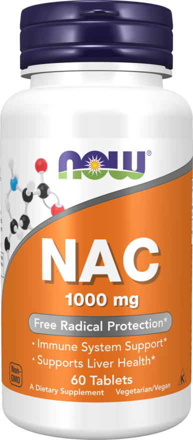 NOW FOODS N-ACETYL-CYSTEINE NAC 1000 MG 60 TABS (0184)