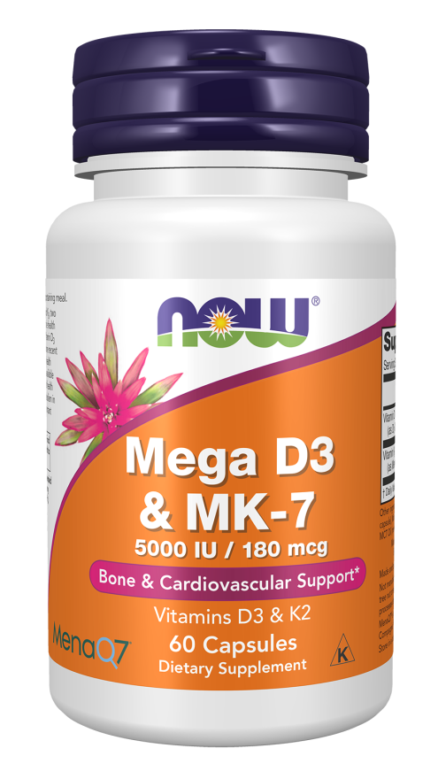 NOW MEGA D-3 & MK-7  60 VCAPS-384