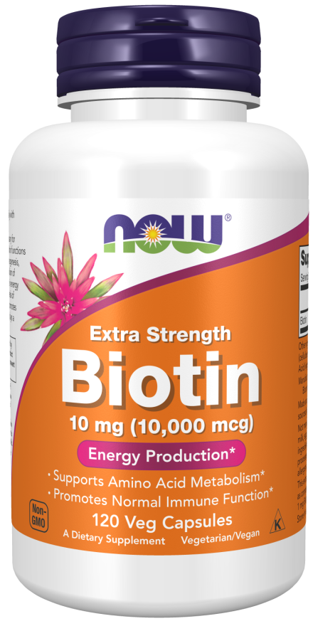 NOW BIOTIN 10MG (10,000mcg) 120 VCAPS-479